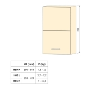 Emuca Braccetto per ante elevabile Agile Flap, 3,7 - 7,2 kg, Plastica grigio antracite, Acciaio