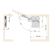 Emuca Braccetto Agile Smart elevabile, 1600 - 3600, Plastica bianca, Acciaio e Tecnoplastica.