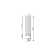 Emuca Cassetto esterno Vertex 40 kg altezza 131 mm con sponde in vetro, 450, Grigio antracite, 1 kit