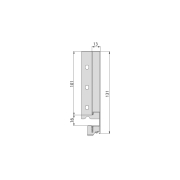 Emuca Cassetto esterno Vertex 40 kg altezza 131 mm, Profondità:500, Verniciato alluminio, Acciaio, 1 u.