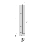 Emuca Cassetto esterno Vertex 40 kg altezza 178 mm, 178, Grigio antracite, Acciaio