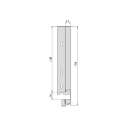 Emuca Cassetto esterno Vertex 40 kg altezza 178 mm, Profondità:350, Verniciato alluminio, Acciaio, 1 u.