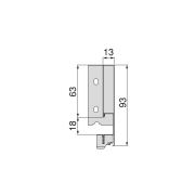 Emuca Cassetto esterno Vertex 40 kg altezza 93 mm, 93, Grigio antracite, Acciaio