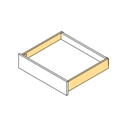 Emuca Cassetto esterno Vertex 40 kg altezza 93 mm, 93, Grigio antracite, Acciaio