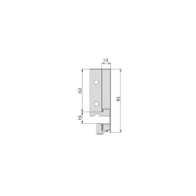 Emuca Cassetto esterno Vertex 40 kg altezza 93 mm, Profondità:350, Verniciato alluminio, Acciaio, 1 u.