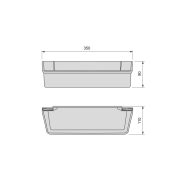 Emuca Set vaschette ausiliare, 350, Plastica bianca, Tecnoplastica