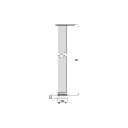 Emuca Gambe per tavola D. 60 mm di acciaio, Ø 60, Cromato brillo, Acciaio