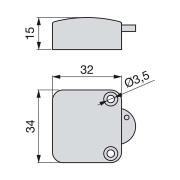 Emuca Interruttore per ante di armadio, Plastica, Bianco, 10 u.