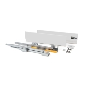 Emuca Cassetto esterno Concept 30 kg altezza 138 mm, 300, Verniciato bianco, Acciaio