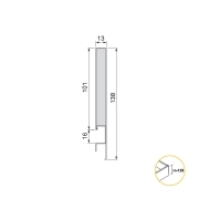 Emuca Cassetto esterno Concept 30 kg altezza 138 mm, 300, Verniciato bianco, Acciaio