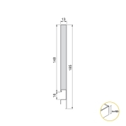 Emuca Cassetto esterno Concept 30 kg altezza 185 mm, 350, Grigio antracite, Acciaio