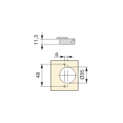 Emuca Kit cerniera collo alto X92 con chiusura ammortizzata e basetta, Basetta a vite, Nichelato, Acciaio, 20 u.