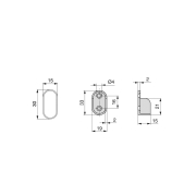 Emuca Kit tubo per armadio 30x15 mm acciaio, 1,15 m, Cromato brillo, Acciaio e Zama