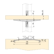 Emuca Kit Zero di supporti per mensole in legno, modulo e barra appendiabiti, Nero testurizzato