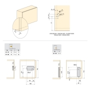 Emuca Meccanismo per ante a ribalta Microwinch, 14 Kg, Plastica grigia, Acciaio e Tecnoplastica