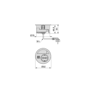 Emuca Multiconnettore Circle 80, Verniciato nero, Tecnoplastica