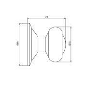 Emuca Pomello rotondo per porte esterne di ingresso, Modello Ferola, Maniglia per porta d'ingresso Ø70mm, Acciaio inox, Nichel satinato