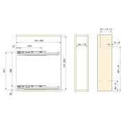 Emuca Portabottiglie laterale estraibile SupraMax con chiusura soft, 150, Cromato lucido, Acciaio