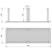 Emuca Portapiatti Orderbox verticale per cassetto, 159x468 mm, Grigio antracite, Alluminio e Tecnoplastica