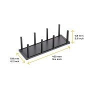 Emuca Portapiatti Orderbox verticale per cassetto, 159x468 mm, Grigio antracite, Alluminio e Tecnoplastica