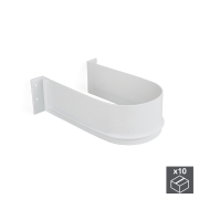 Emuca Salva sifone per cassetti del bagno, curvo, Plastica, Bianco, 10 u.