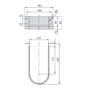 Emuca Salva sifone per cassetti del bagno, curvo, Plastica, Bianco, 10 u.