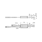 Emuca Sensori LED Point door DOUBLE (prossimità) 240V AC, 100-240V AC 50-60Hz, Verniciato alluminio, Tecnoplastica, 10 un