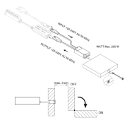 Emuca Sensori LED Point door SIMPLE (prossimità) 240V AC, 100-240V AC 50-60Hz, Verniciato alluminio, Tecnoplastica, 10 un