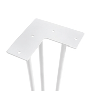 Emuca Set di gambe Hairpin di 3 bastoncini per tavolo, 710, Verniciato bianco, Acciaio