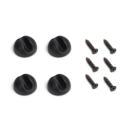 Emuca Set di gambe Hairpin di 3 bastoncini per tavolo, 710, Verniciato nero, Acciaio