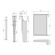 Emuca Set di divisori per interni dei casseti Vertex-Concept, 900, Verniciato bianco, Alluminio e Tecnoplastica