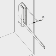 Emuca Spessore laterale per appendiabiti per armadio Hang, Verniciato alluminio, Tecnoplastica