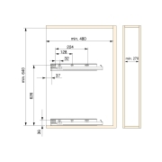 Emuca TitaneStar Carrello estraibile con chiusura soft, modulo 300 mm, Acciaio, Grigio antracite