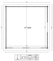 Casetta anna cm 600x600 - Casette in abete grezzo - ESTERNI DA VIVERE