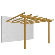 Pergola addossata 300x300 - Pergole gazebo e carport - Losa Esterni da vivere