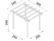 Pergola autoportante 240x300 - Pergole gazebo e carport - Losa Esterni da vivere