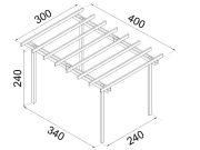 Pergola autoportante 300x400 - Pergole gazebo e carport - Losa Esterni da vivere