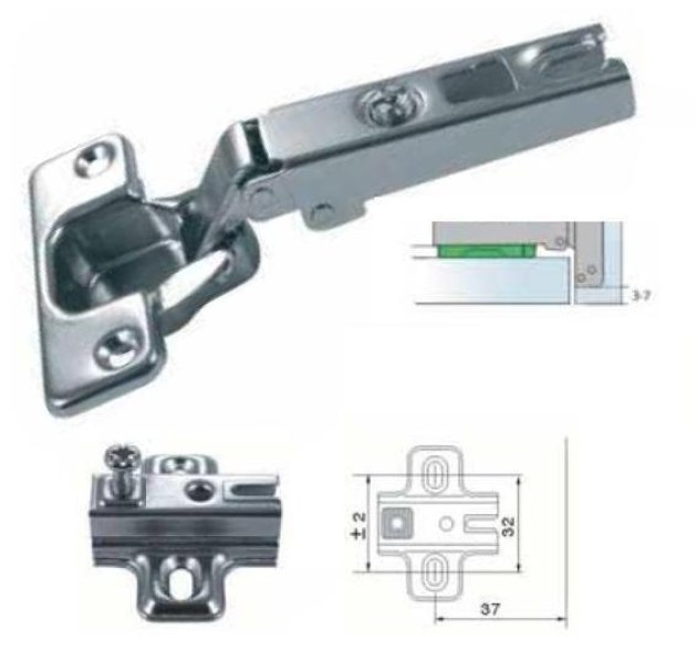 Cerniera Incoll 110° Collo 0 Box 35 mm