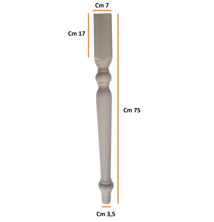 Gamba Tavolo Faggio grezza ø65 mm mod. Forma