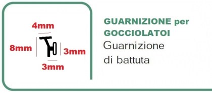 Guarnizione per gocciolatoi al metro