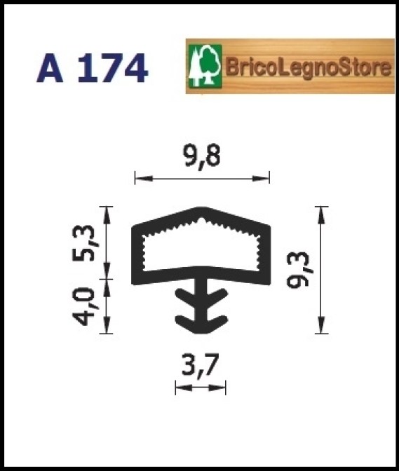 Guarnizione per infissi L14-A174 a rotolo