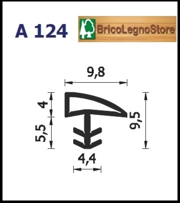 Guarnizione per infissi L40-a124 a rotolo