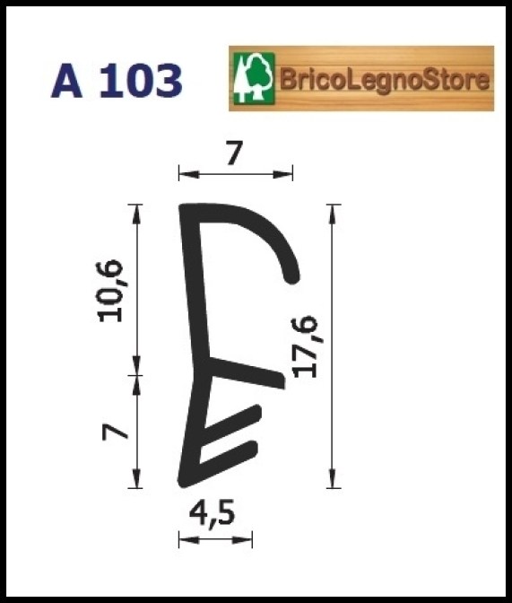 Guarnizione per infissi L6-18 / a103 a rotolo