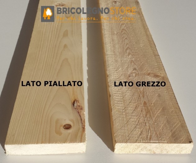 Listello Abete Grezzo Semipiallato mm 21