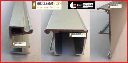 Kit per porta scorrevole binario più carrelli